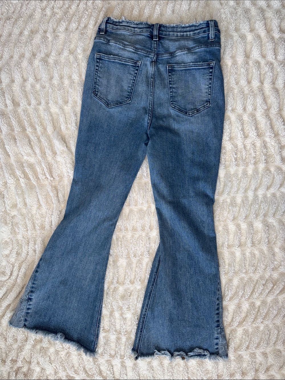 bridge by gly Distressed Bell Bottom Jeans with design 30x29 - Picture 10 of 16